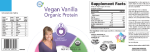 Insulite Health Organic Vegan Vanilla Protein Poweder Label